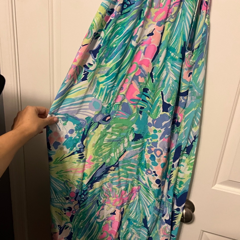 Lilly Pulitzer Silk Multicolor Tropical Print Dress